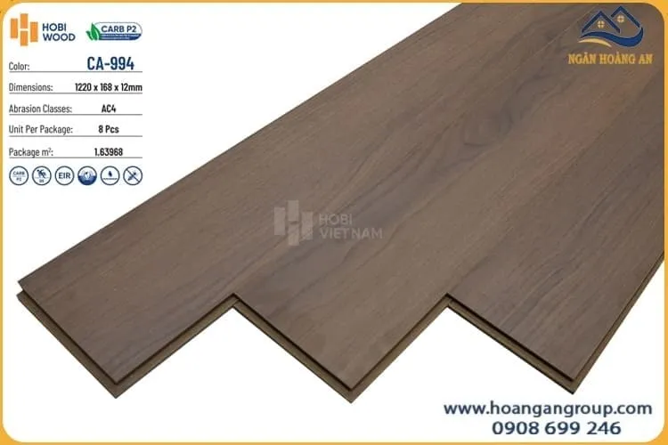 Sàn Gỗ Công Nghiệp Hobi Carb CA-994 Dày 12mm