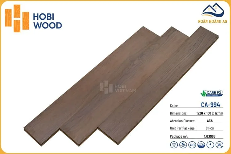 Sàn Gỗ Công Nghiệp Hobi Carb CA-994 Dày 12mm