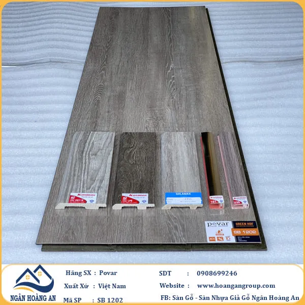 Sàn Gỗ Công Nghiệp Giá Rẻ Povar SB1202 Dày 12mm
