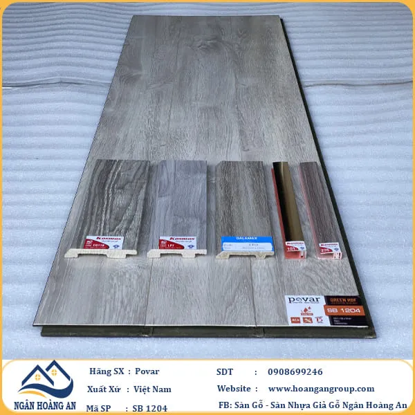 Sàn Gỗ Công Nghiệp Giá Rẻ Povar SB1204 Dày 12mm