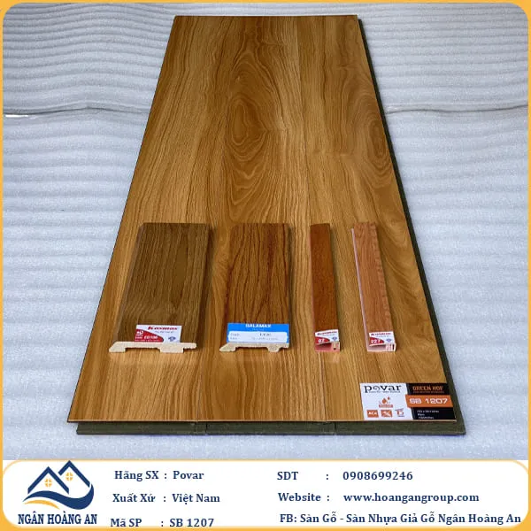 Sàn Gỗ Công Nghiệp Giá Rẻ Povar SB1207 Dày 12mm