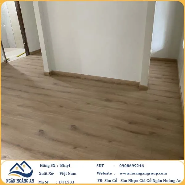 Sàn Gỗ Công Nghiệp Binyl Pro BT1533 dày 12mm