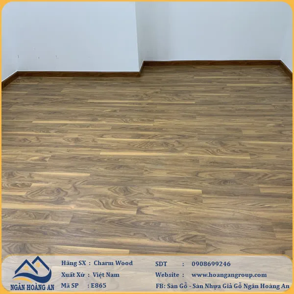 Sàn Gỗ Công Nghiệp Charm Wood E865 Dày 8mm