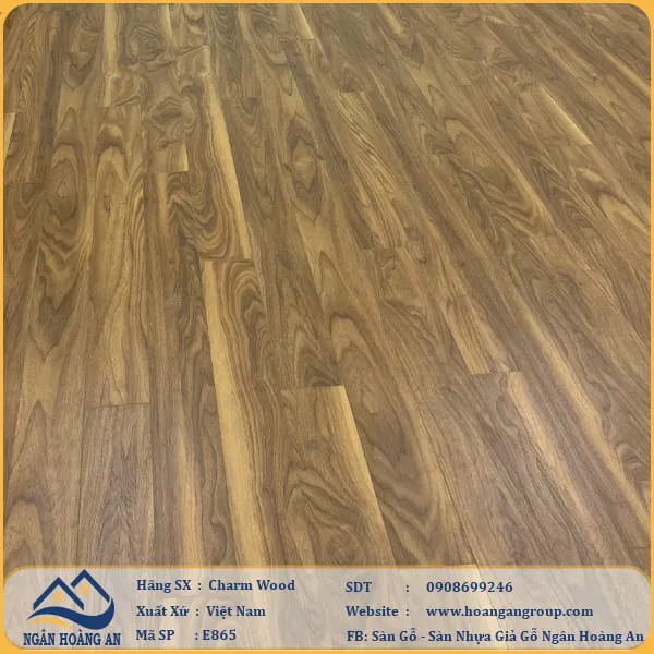 Sàn Gỗ Công Nghiệp Charm Wood E865 Dày 8mm