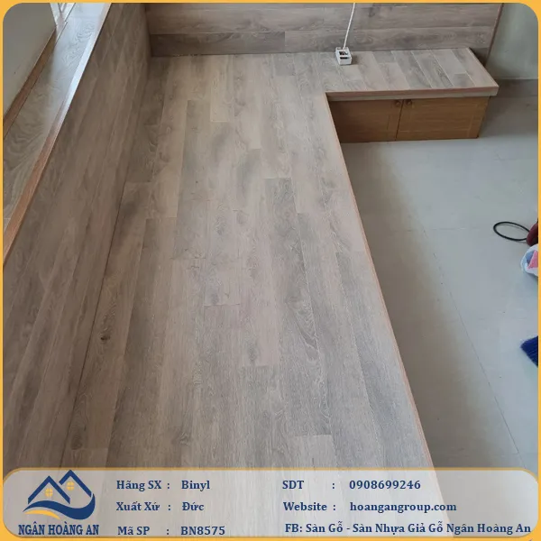 Sàn Gỗ Công Nghiệp Binyl BN8575 dày 12mm