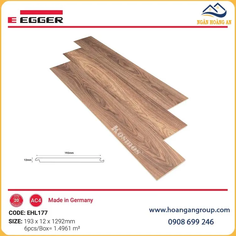 Sàn Gỗ Công Nghiệp Đức Egger EHL177 Dày 12mm