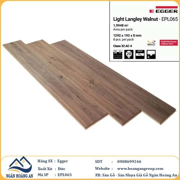 Sàn Gỗ Công Nghiệp Egger Pro 8mm EPL065