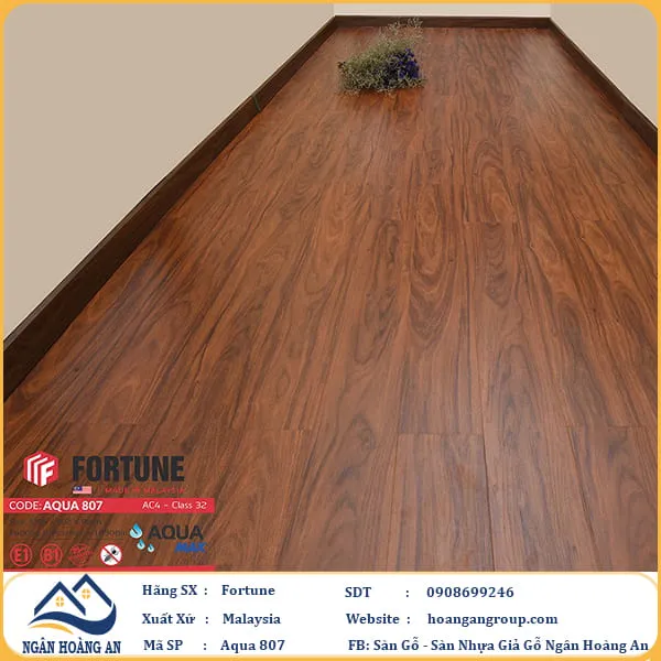 Sàn Gỗ Công Nghiệp Fortune Aqua 807 Dày 8mm