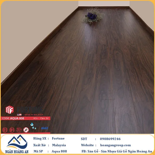 Sàn Gỗ  Công Nghiệp Fortune Aqua 808 Dày 8mm
