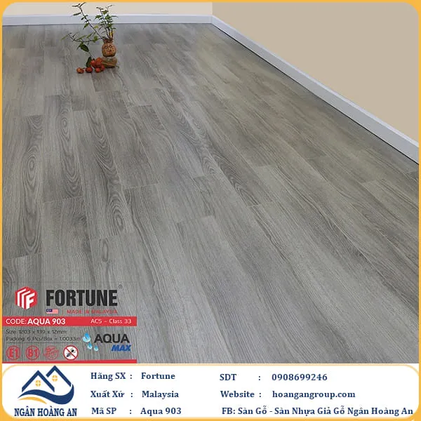 Sàn Gỗ  Công Nghiệp Fortune Aqua 903 Dày 12mm