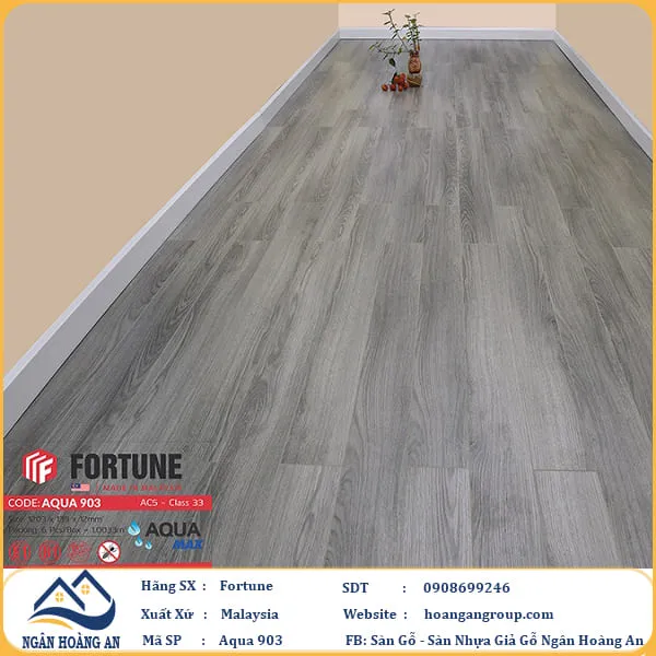 Sàn Gỗ  Công Nghiệp Fortune Aqua 903 Dày 12mm