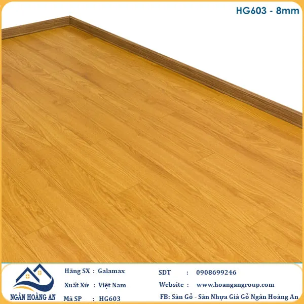 Sàn Gỗ Công Nghiệp Galamax HG603 Dày 8mm