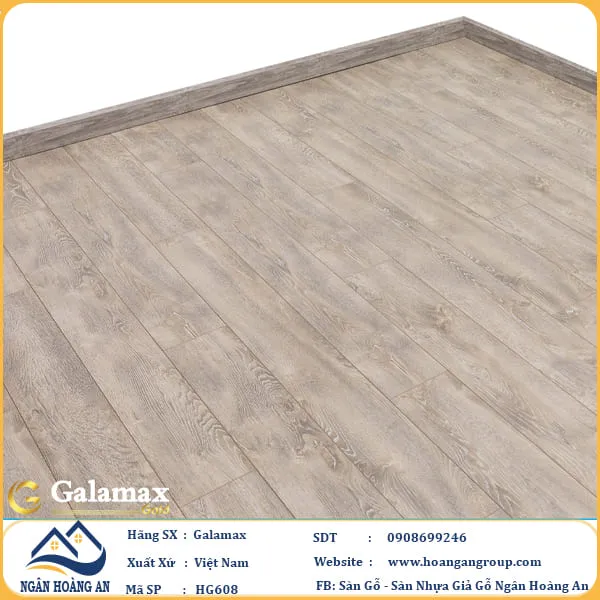 Sàn Gỗ Galamax Giá Rẻ HG608 Dày 8mm