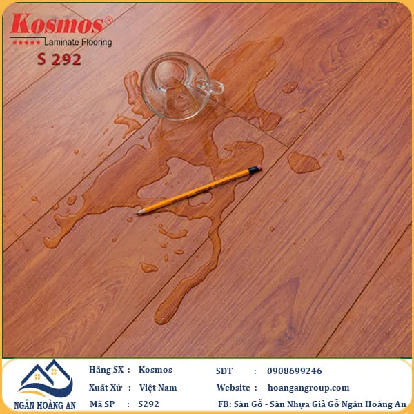Sàn Gỗ Công Nghiệp KosMos Dày 8mm S292