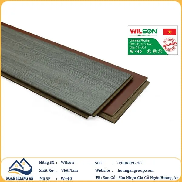 Sàn Gỗ Công Nghiệp Wilson W440 8mm