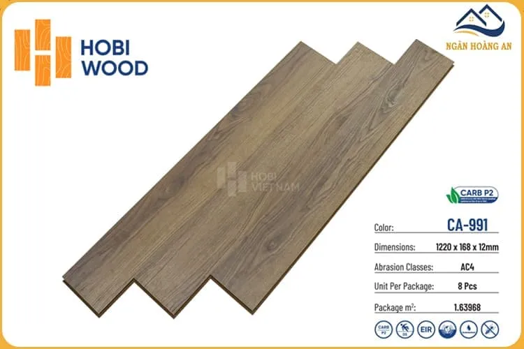 Sàn Gỗ Công Nghiệp Hobi Carb CA-991 Dày 12mm