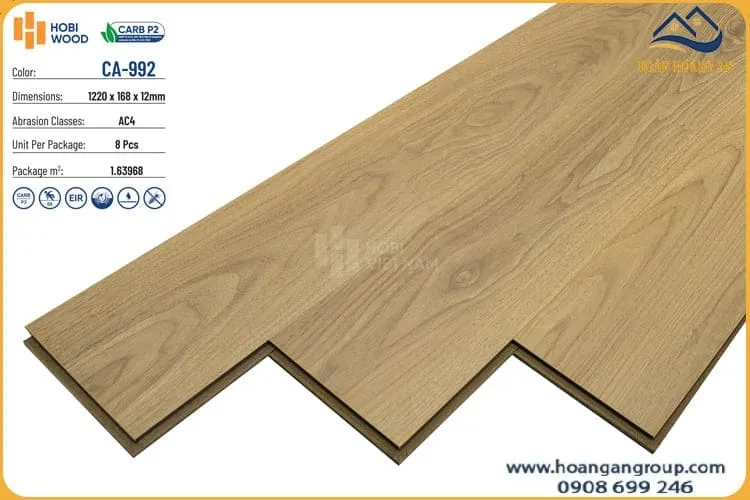 Sàn Gỗ Công Nghiệp Hobi Carb CA-992 Dày 12mm