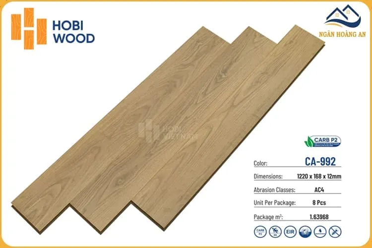 Sàn Gỗ Công Nghiệp Hobi Carb CA-992 Dày 12mm