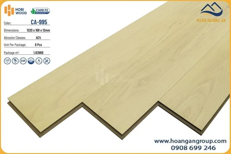 Sàn Gỗ Công Nghiệp Hobi Carb CA-995 Dày 12mm