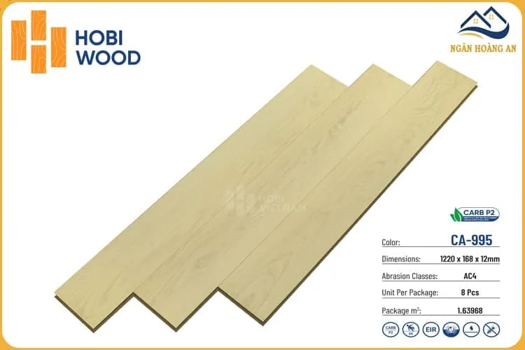 Sàn Gỗ Công Nghiệp Hobi Carb CA-995 Dày 12mm