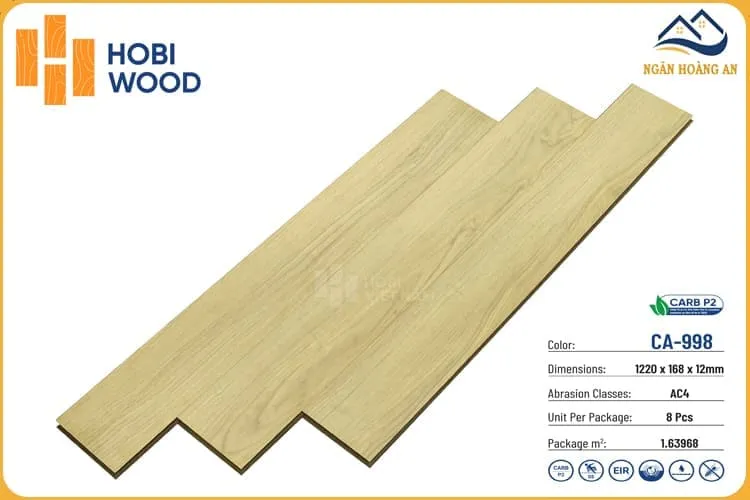 Sàn Gỗ Công Nghiệp Hobi Carb CA-998 Dày 12mm