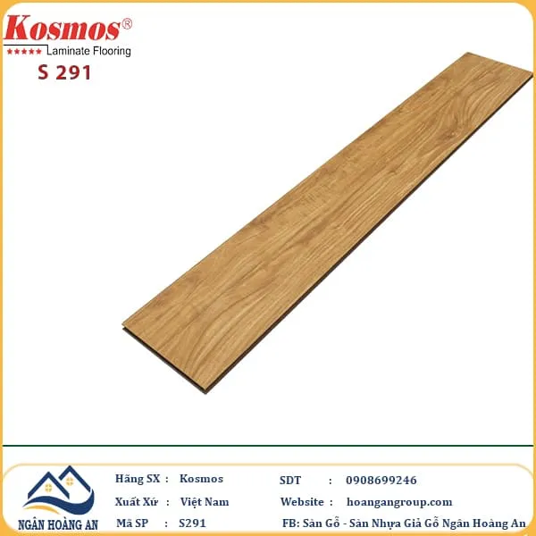Sàn Gỗ Công Nghiệp Kosmos Dày 8mm S291