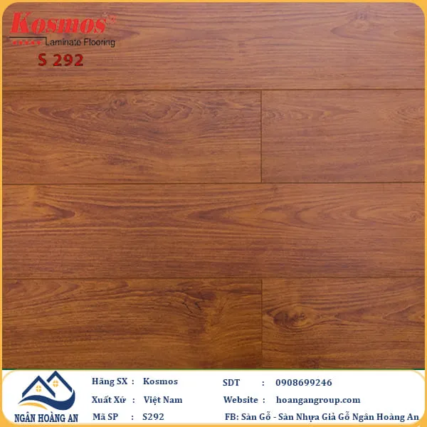 Sàn Gỗ Công Nghiệp KosMos Dày 8mm S292