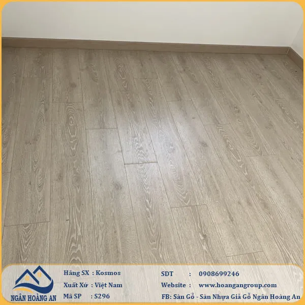  Sàn Gỗ Công Nghiệp KosMos Dày 8mm S296