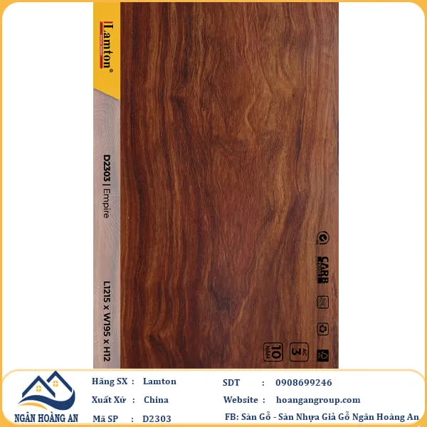 Sàn Gỗ Công Nghiệp Lamton D2303 12mm