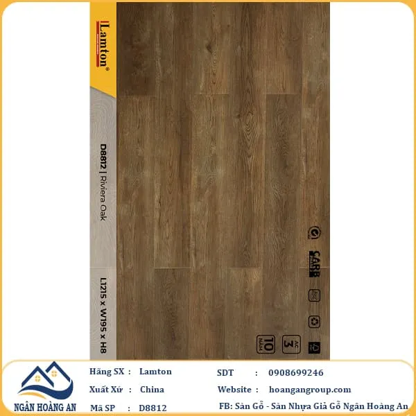 Sàn Gỗ Công Nghiệp Lamton D8812 8mm