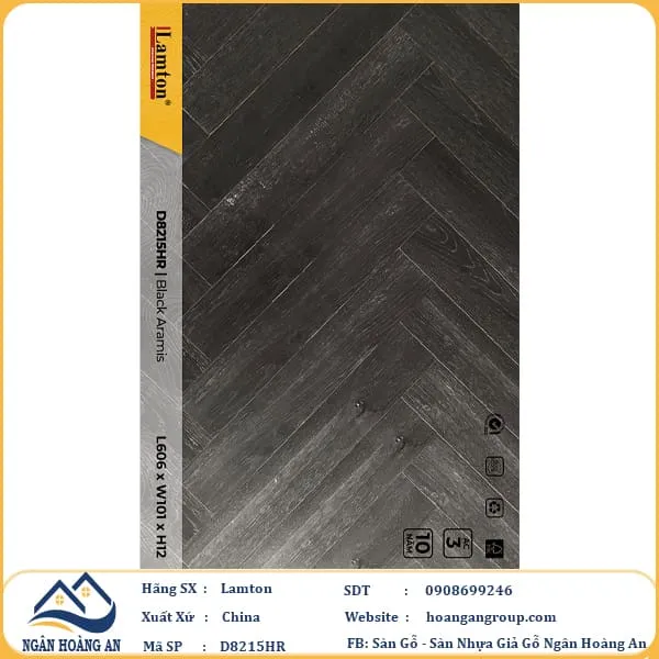 Sàn Gỗ Công Nghiệp Lamton Xương Cá D8215HR 12mm