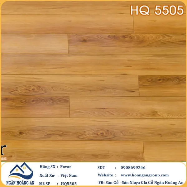 Sàn Gỗ Công Nghiệp Povar HQ5505 Dày 8mm