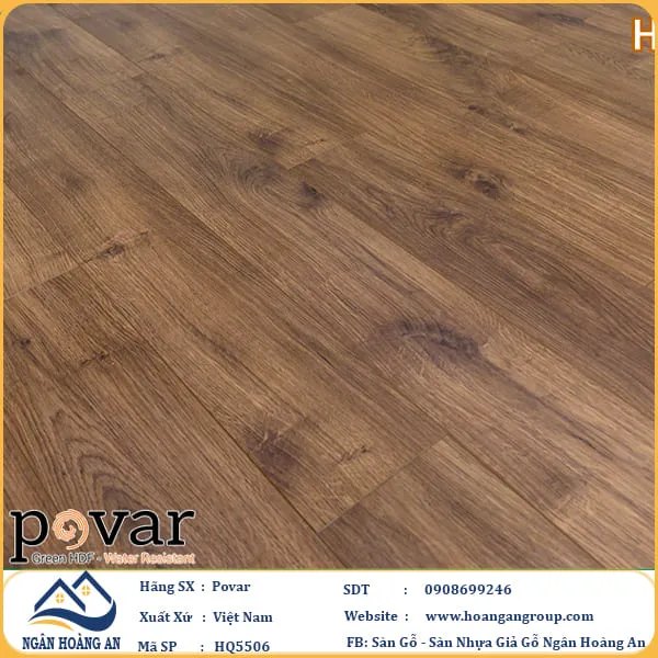 Sàn Gỗ Công Nghiệp Povar HQ5506 Dày 8mm