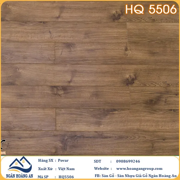 Sàn Gỗ Công Nghiệp Povar HQ5506 Dày 8mm