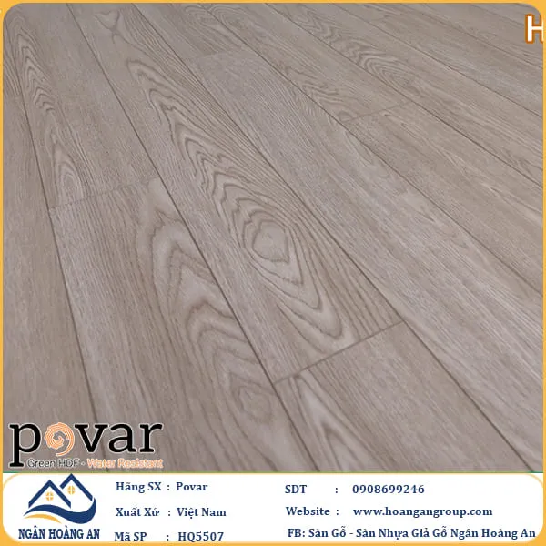 Sàn Gỗ Công Nghiệp Povar HQ5507 Dày 8mm