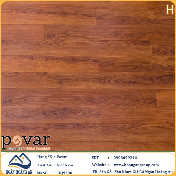 Sàn Gỗ Công Nghiệp Povar HQ5508 Dày 8mm