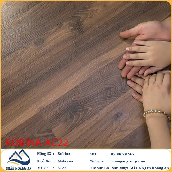 Sàn Gỗ Công Nghiệp Robina AC22 8mm Bản Lớn