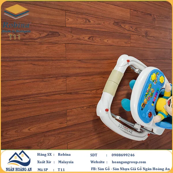 Sàn Gỗ Công Nghiệp Robina T11 12mm Bản Nhỏ