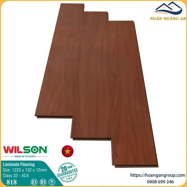 Sàn Gỗ Công Nghiệp Wilson 818 12mm