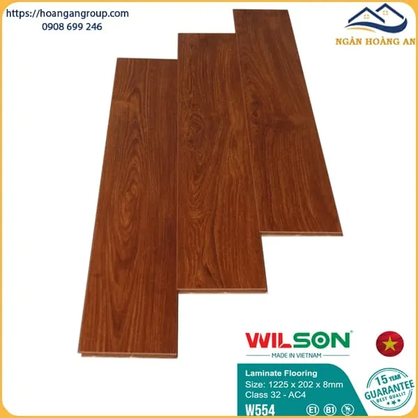 Sàn Gỗ Công Nghiệp Wilson W554 8mm
