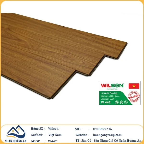 Sàn Gỗ Công Nghiệp Wilson W442 8mm