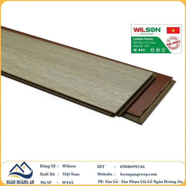 Sàn Gỗ Công Nghiệp Wilson W445 8mm