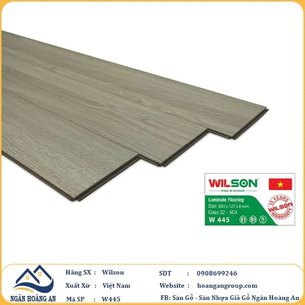 Sàn Gỗ Công Nghiệp Wilson W445 8mm