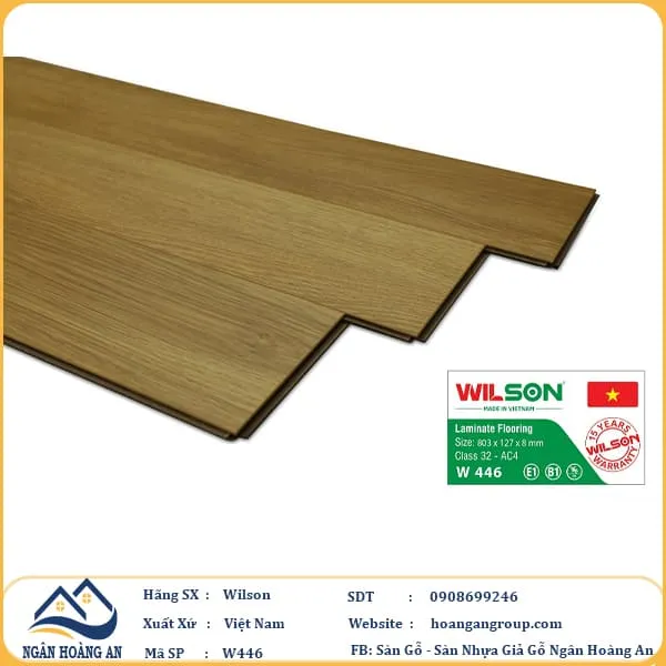 Sàn Gỗ Công Nghiệp Wilson W446 8mm
