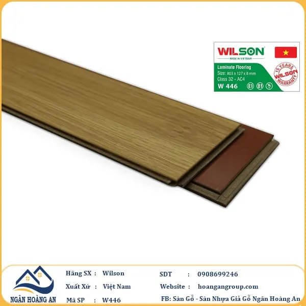 Sàn Gỗ Công Nghiệp Wilson W446 8mm