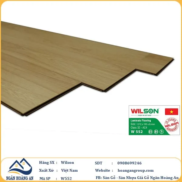 Sàn Gỗ Công Nghiệp Wilson W552 8mm
