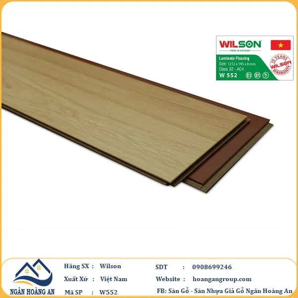 Sàn Gỗ Công Nghiệp Wilson W552 8mm