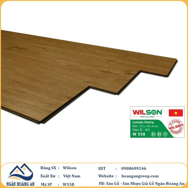 Sàn Gỗ Công Nghiệp Wilson W558 8mm