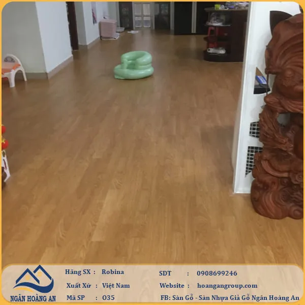 Sàn Gỗ Công Nghiệp Robina O35 8mm Bản Lớn