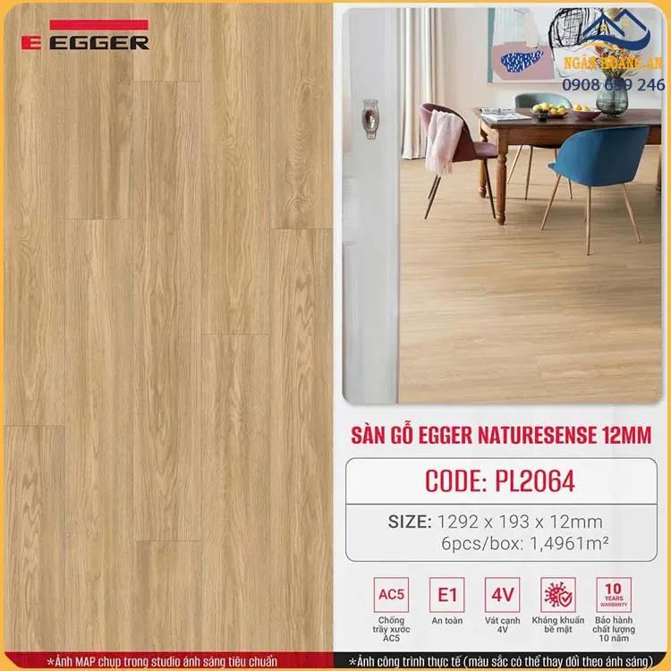 Sàn Gỗ Đức Egger Classic Dày 12mm PL2064